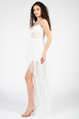 Miley Tulle Lace Maxi Dress