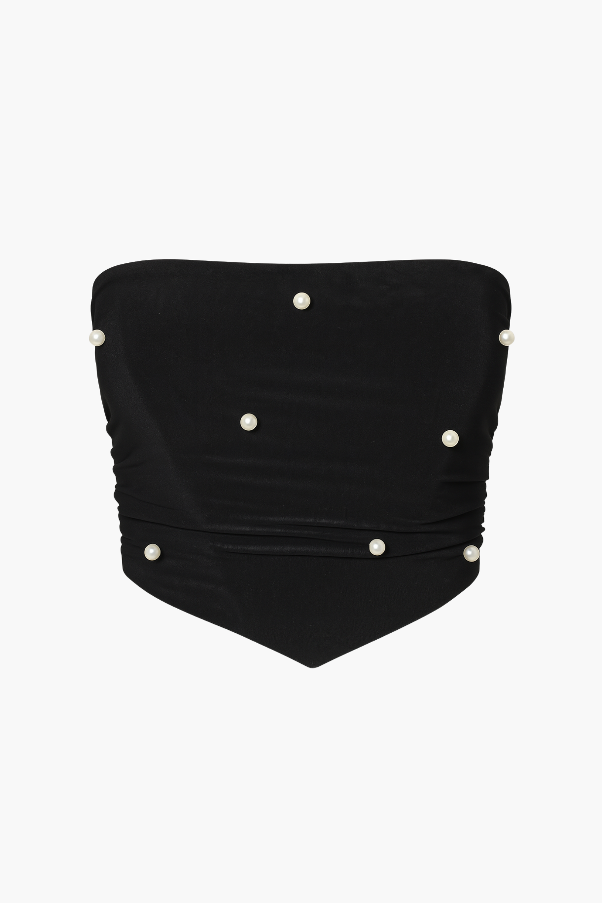 Tracy Pearl Embellished Mesh Bustier