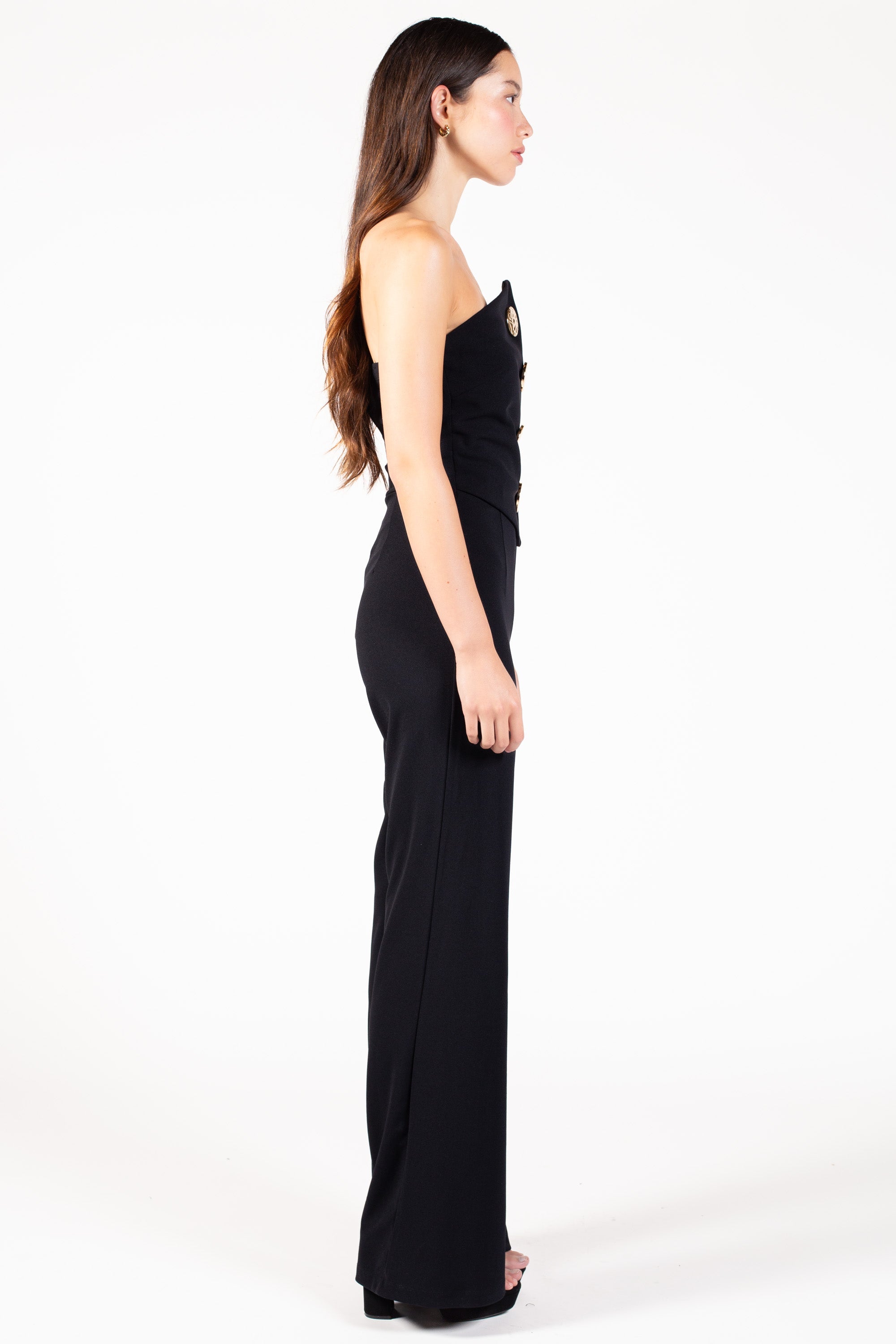 Rosavind Strapless Asymmetrical Jumpsuit