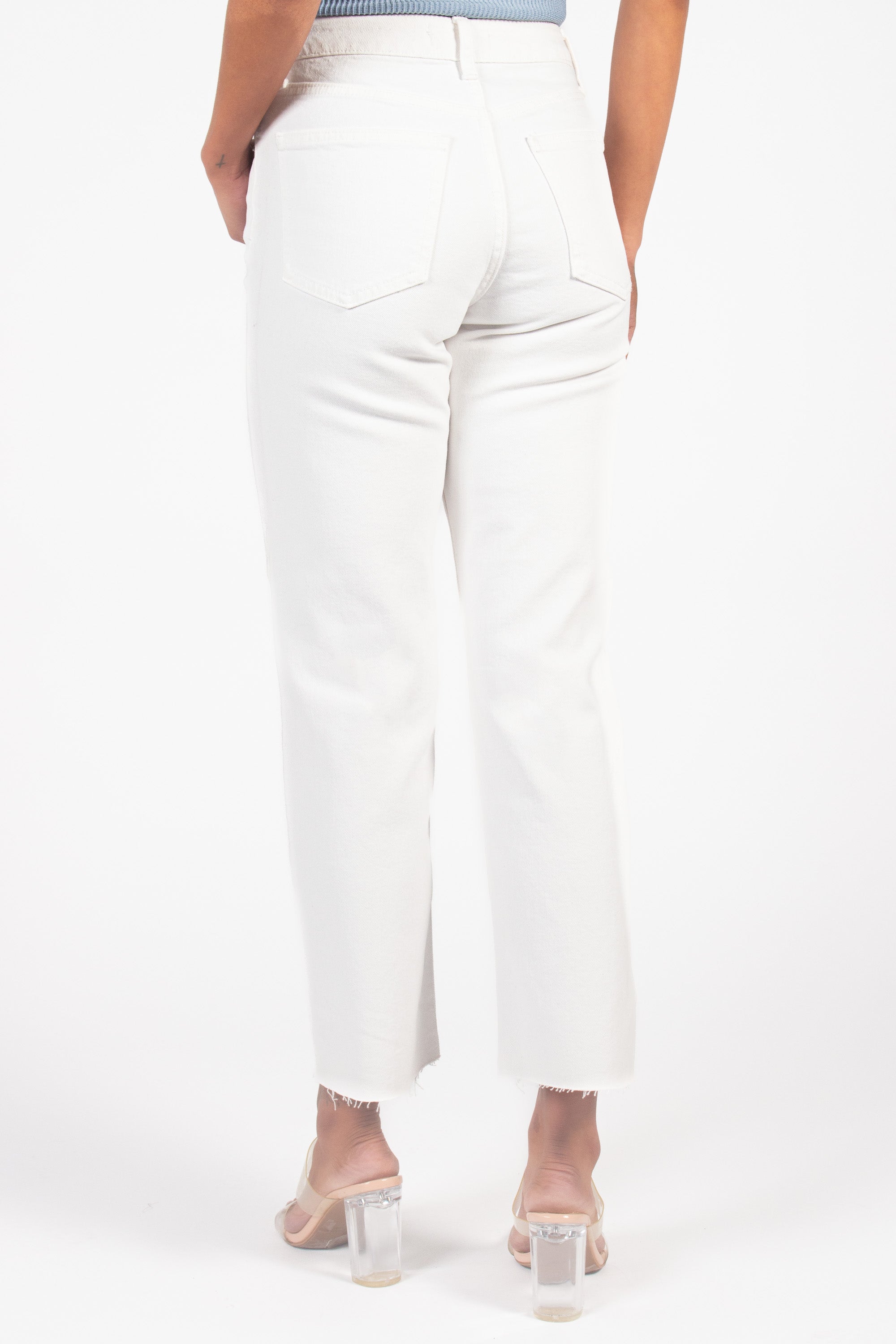 Just USA Hem Detail Straight Jeans