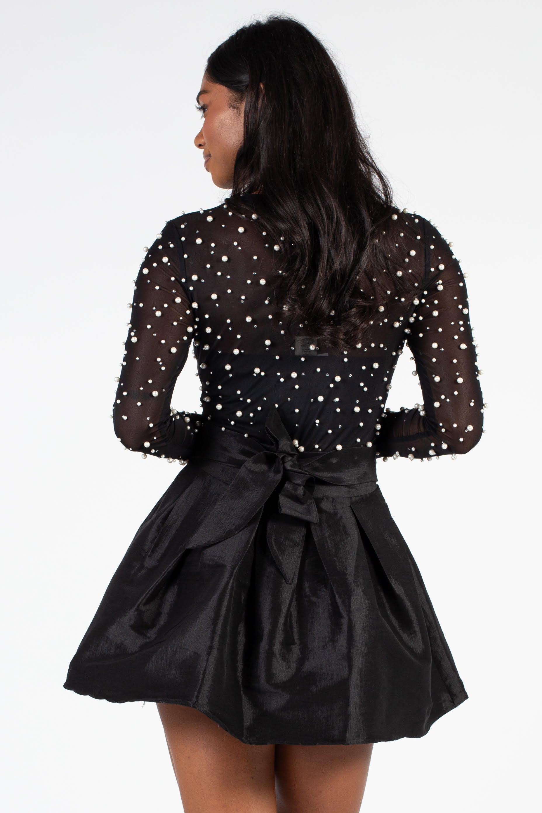 Electric Kiss Tie Waist Taffeta Mini Skirt