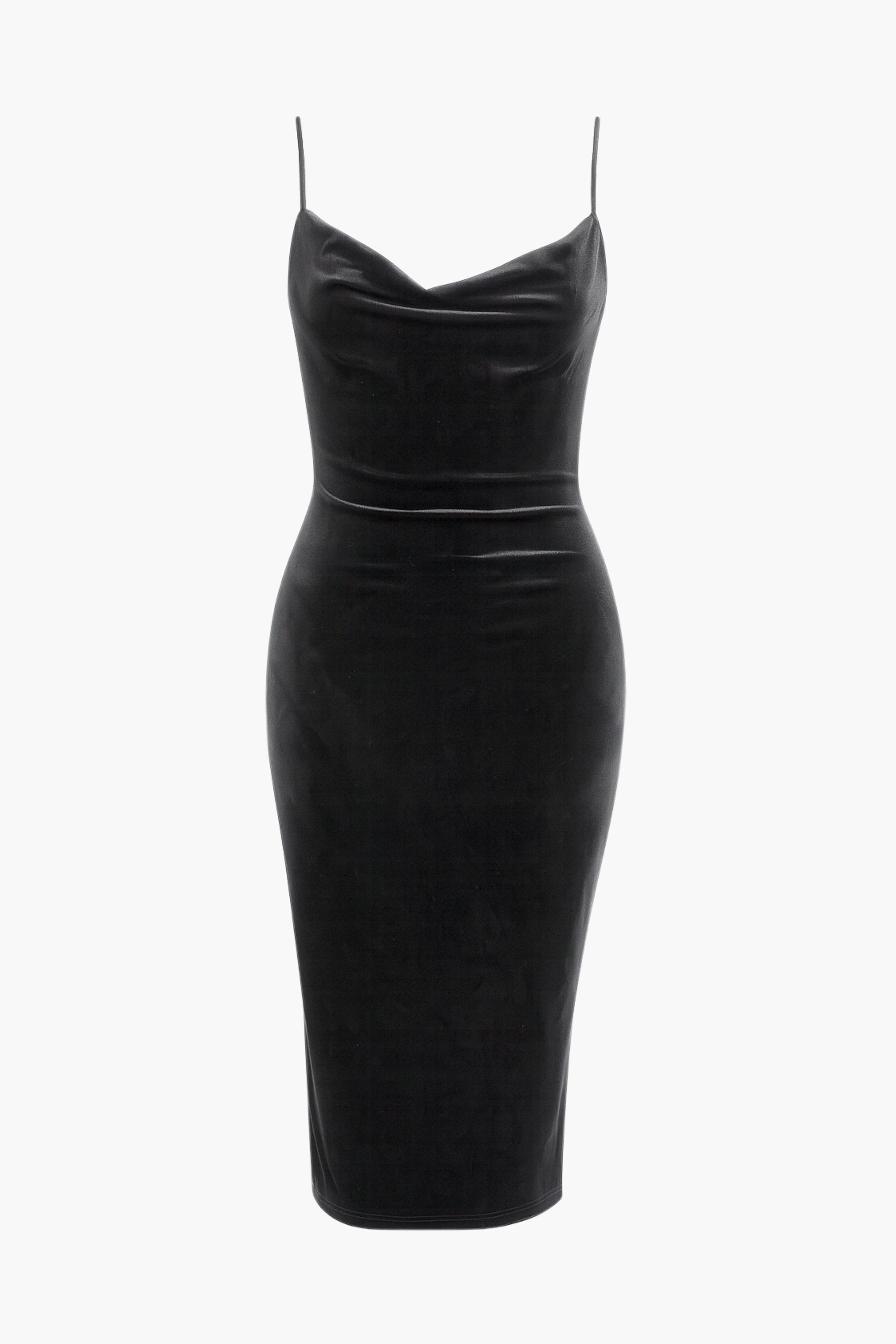Evie Velvet Fitted Midi Dress