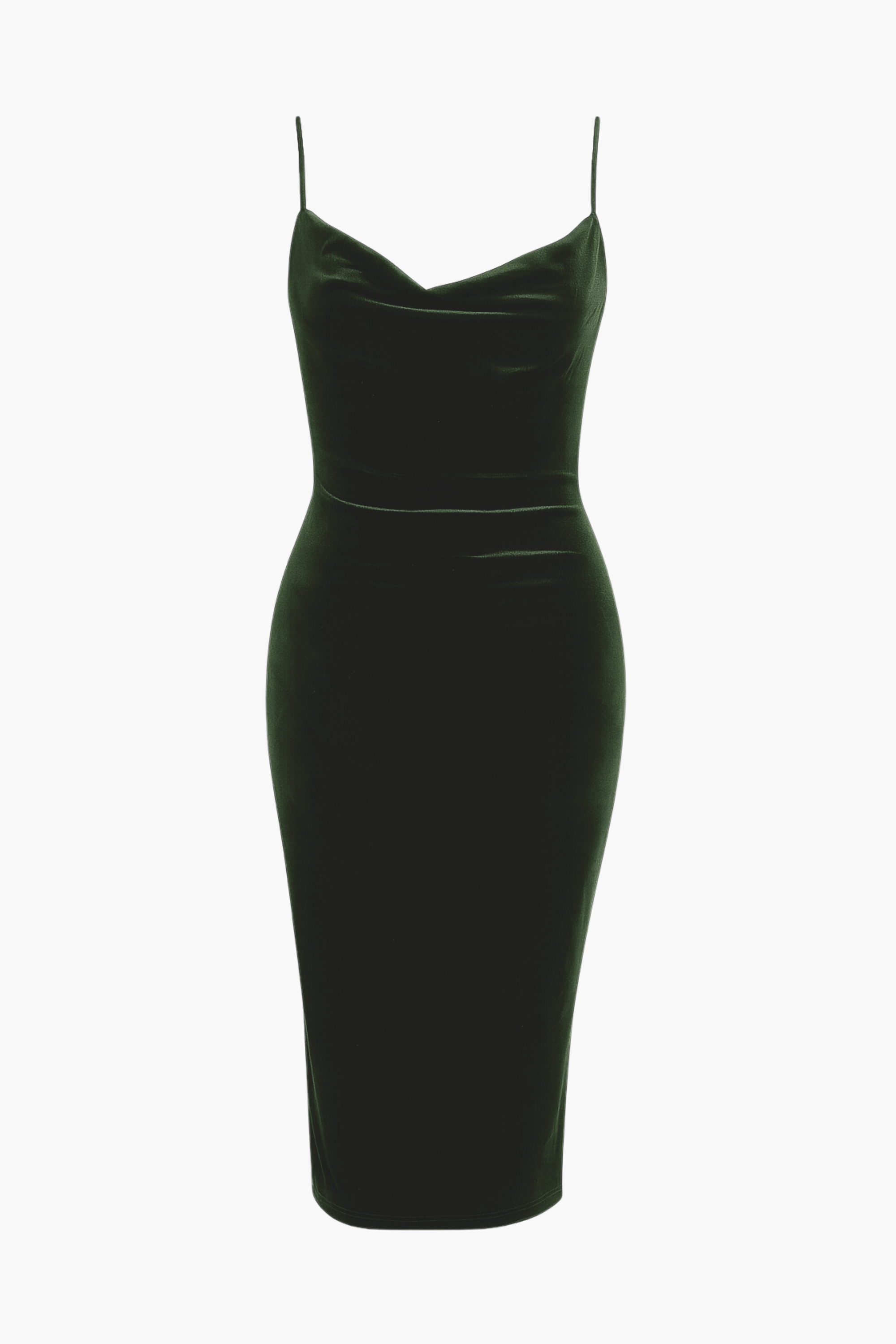 Evie Velvet Fitted Midi Dress