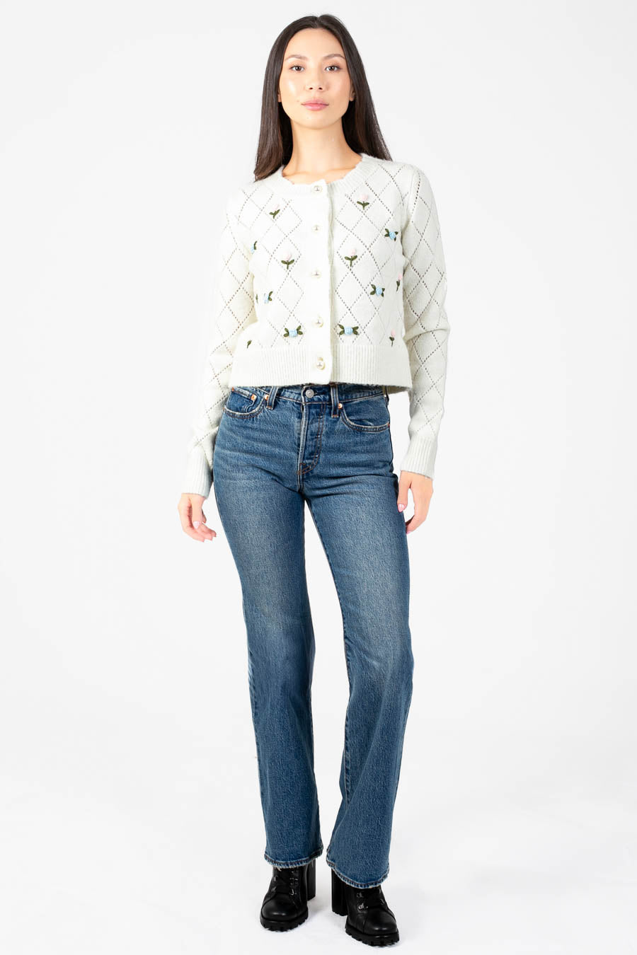 Lyla + Luxe® Lacey Rose Cardigan