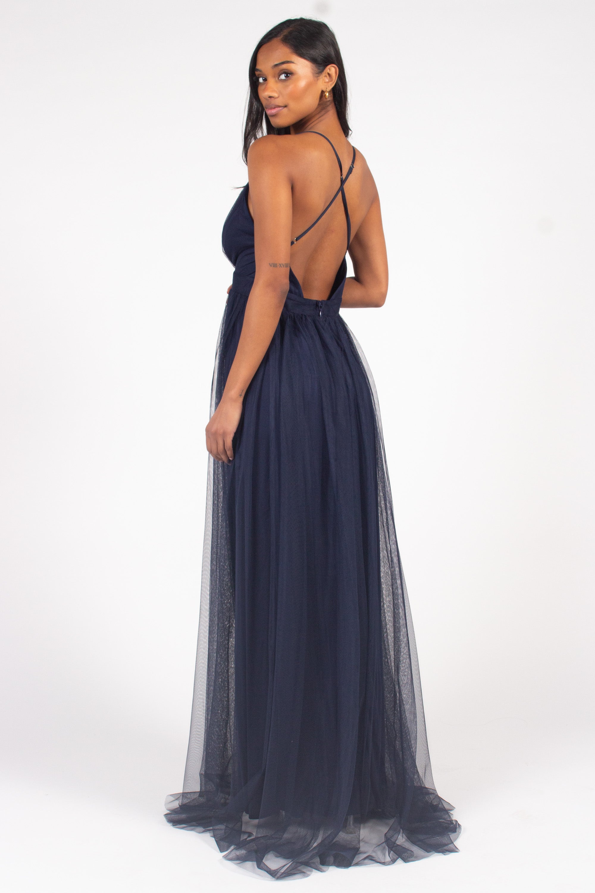 Sandy Tulle Maxi Dress