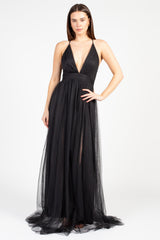 Sandy Tulle Maxi Dress