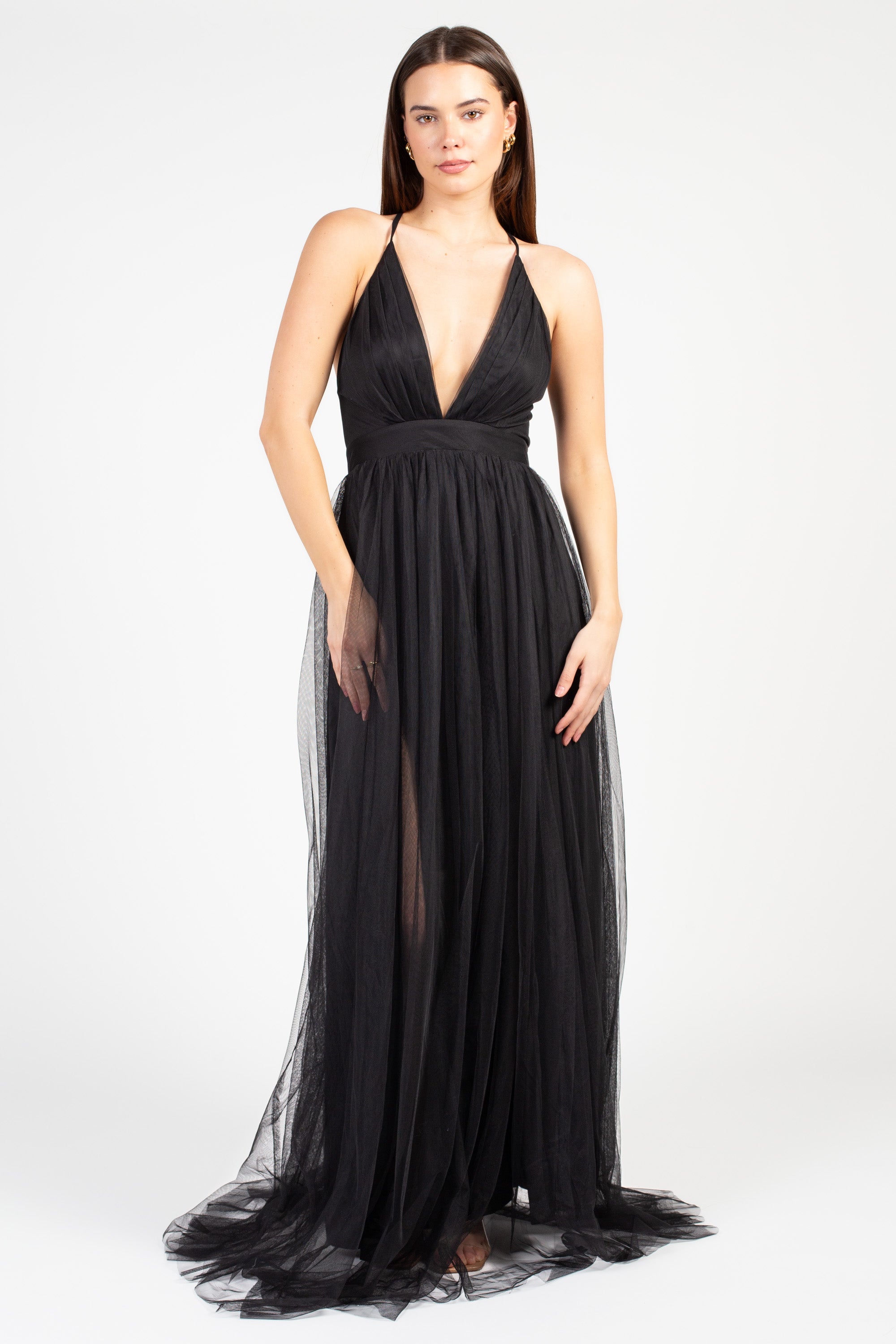 Sandy Tulle Maxi Dress