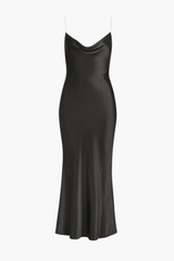 Pamela Rhinestone Strap Maxi Slip Dress