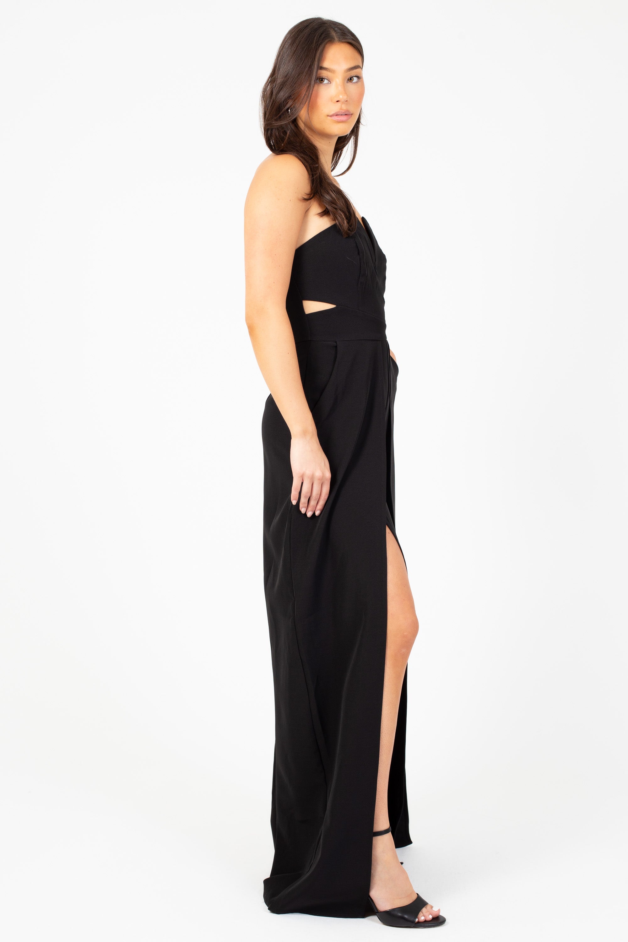 Haven Strapless Split Leg Jumpsuit
