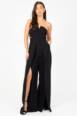 Haven Strapless Split Leg Jumpsuit