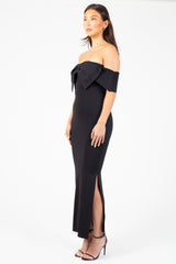 Xanthe Bow Detail Midi Dress