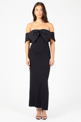 Xanthe Bow Detail Midi Dress