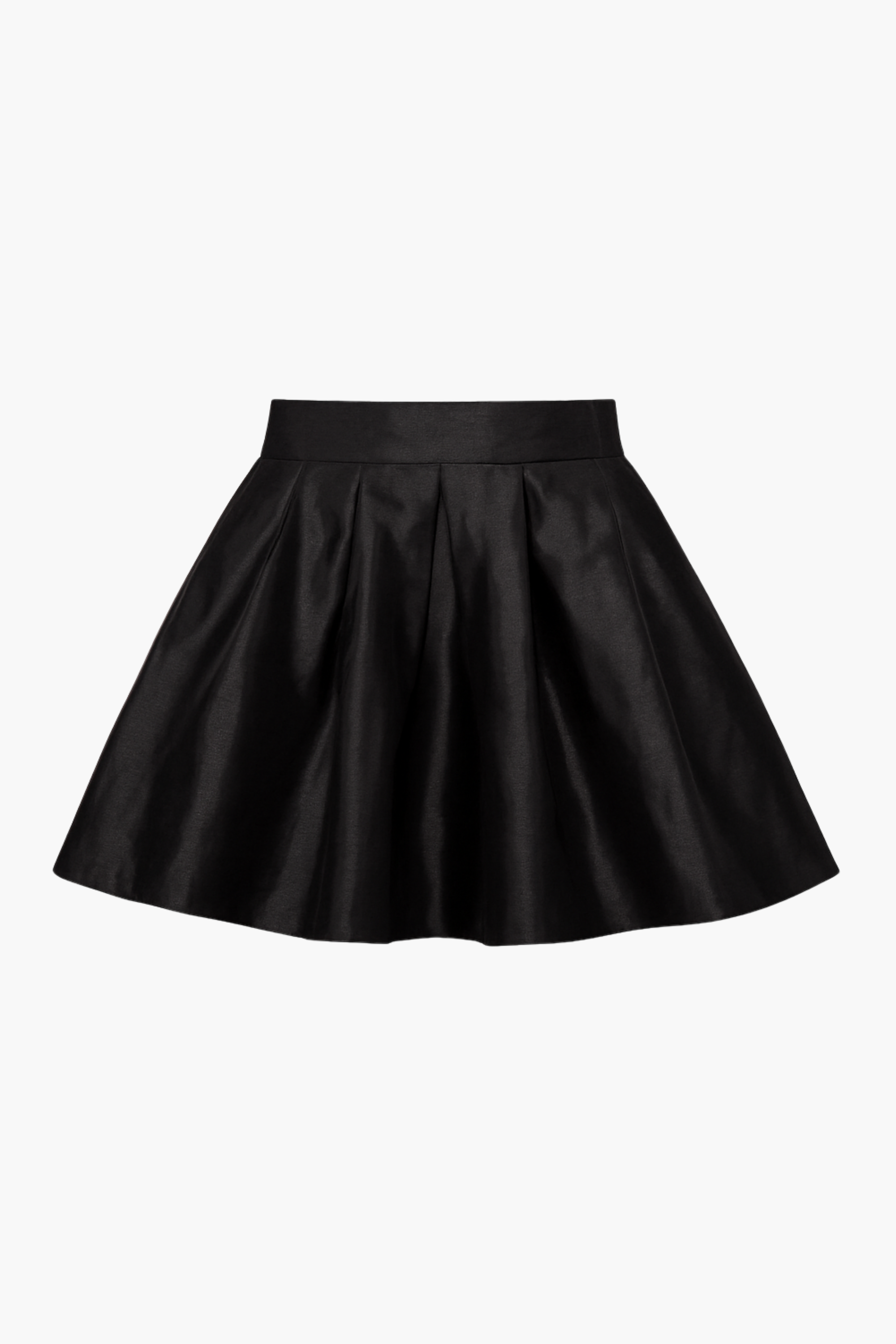 Electric Kiss Tie Waist Taffeta Mini Skirt