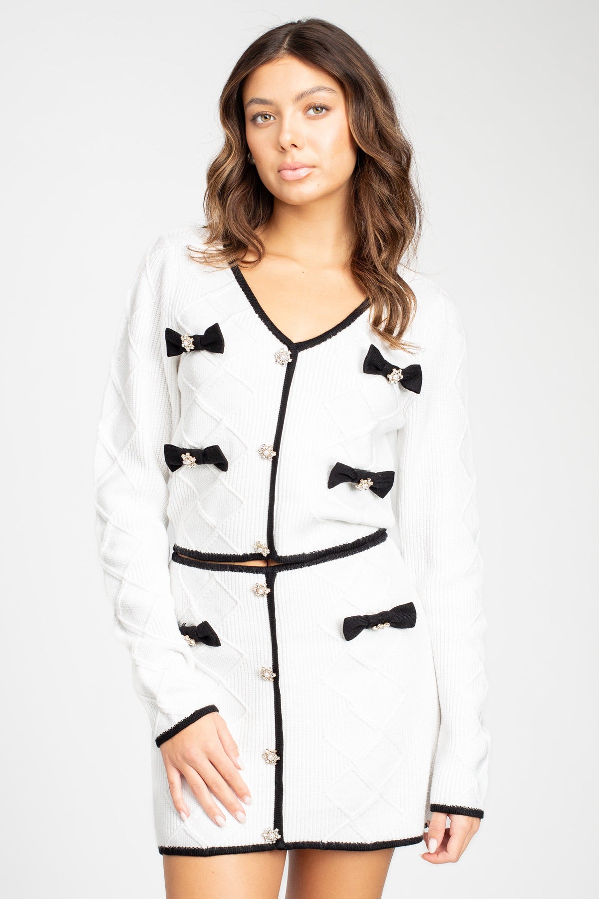 Noelle Jeweled Bow Sweater