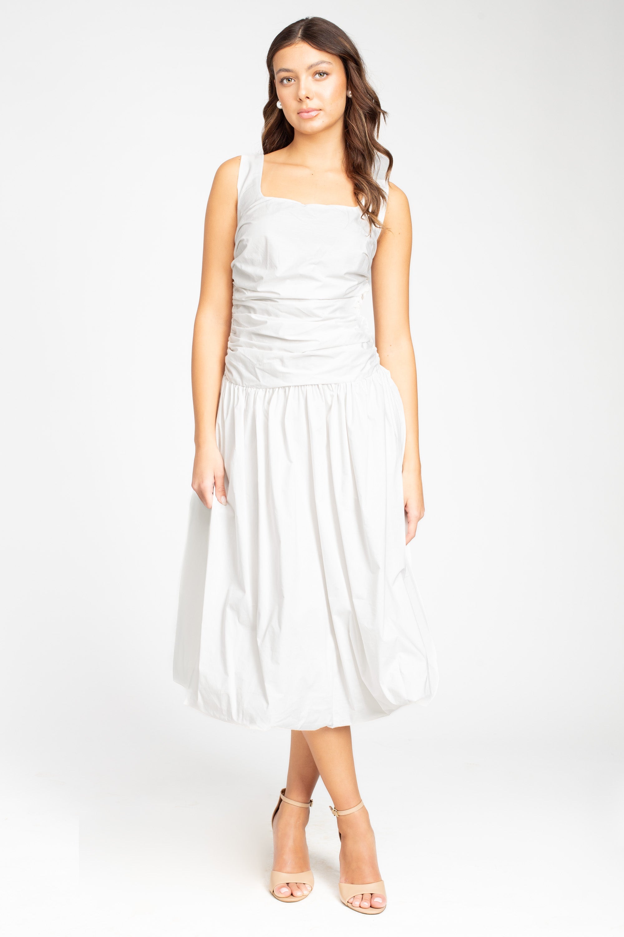 Clarabelle Bubble Hem Midi Dress