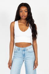 Nikibiki Ribbed Deep V Tank Top