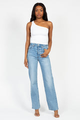 Nikibiki Ribbed One Shoulder Crop Top