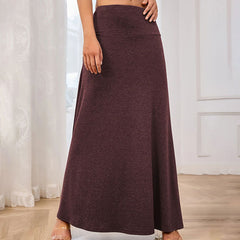 Knitted solid color skirt
