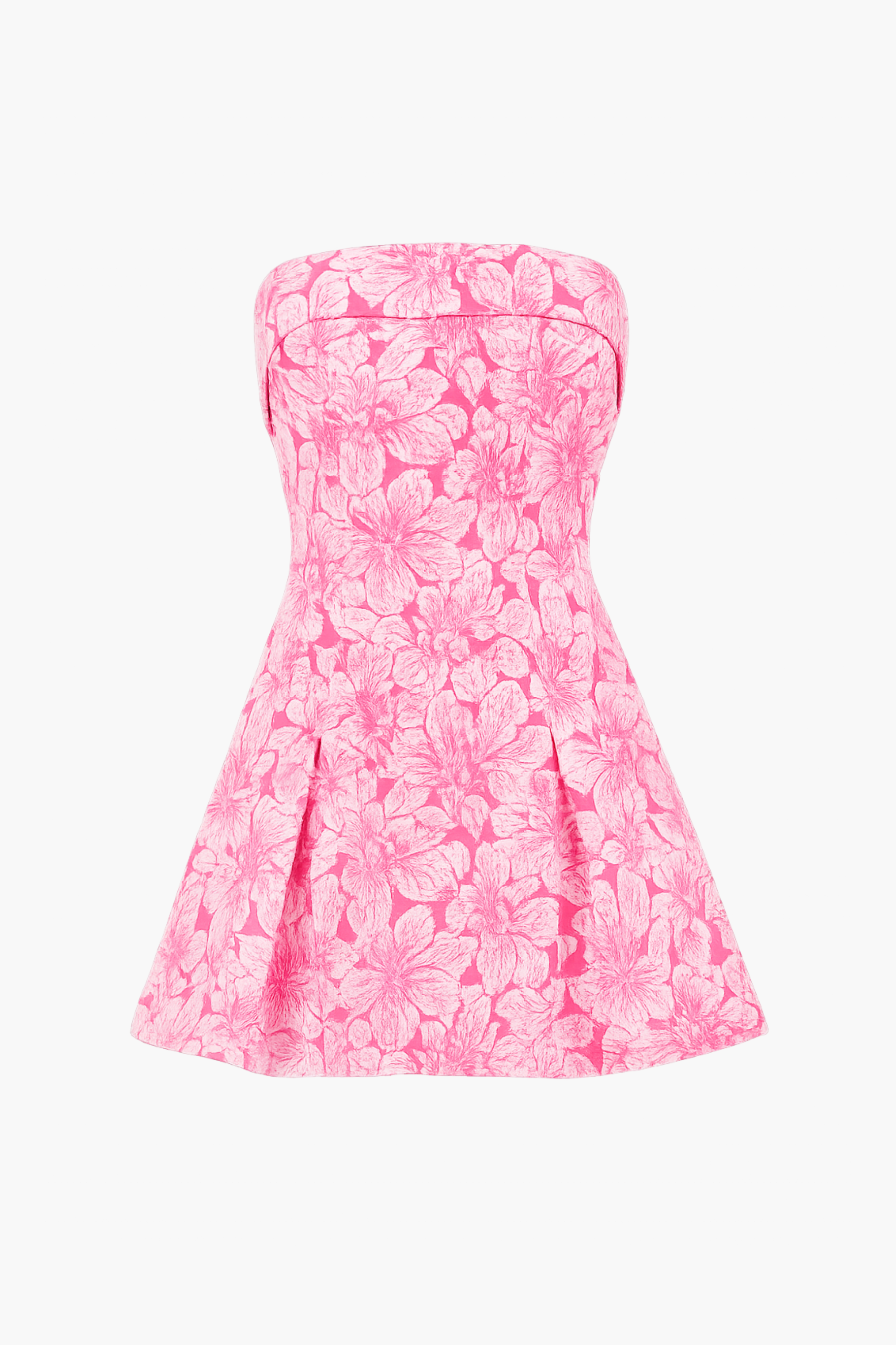 Selah Strapless Floral Jacquard Mini Dress