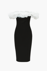 Lottie Tulle Trim Midi Dress