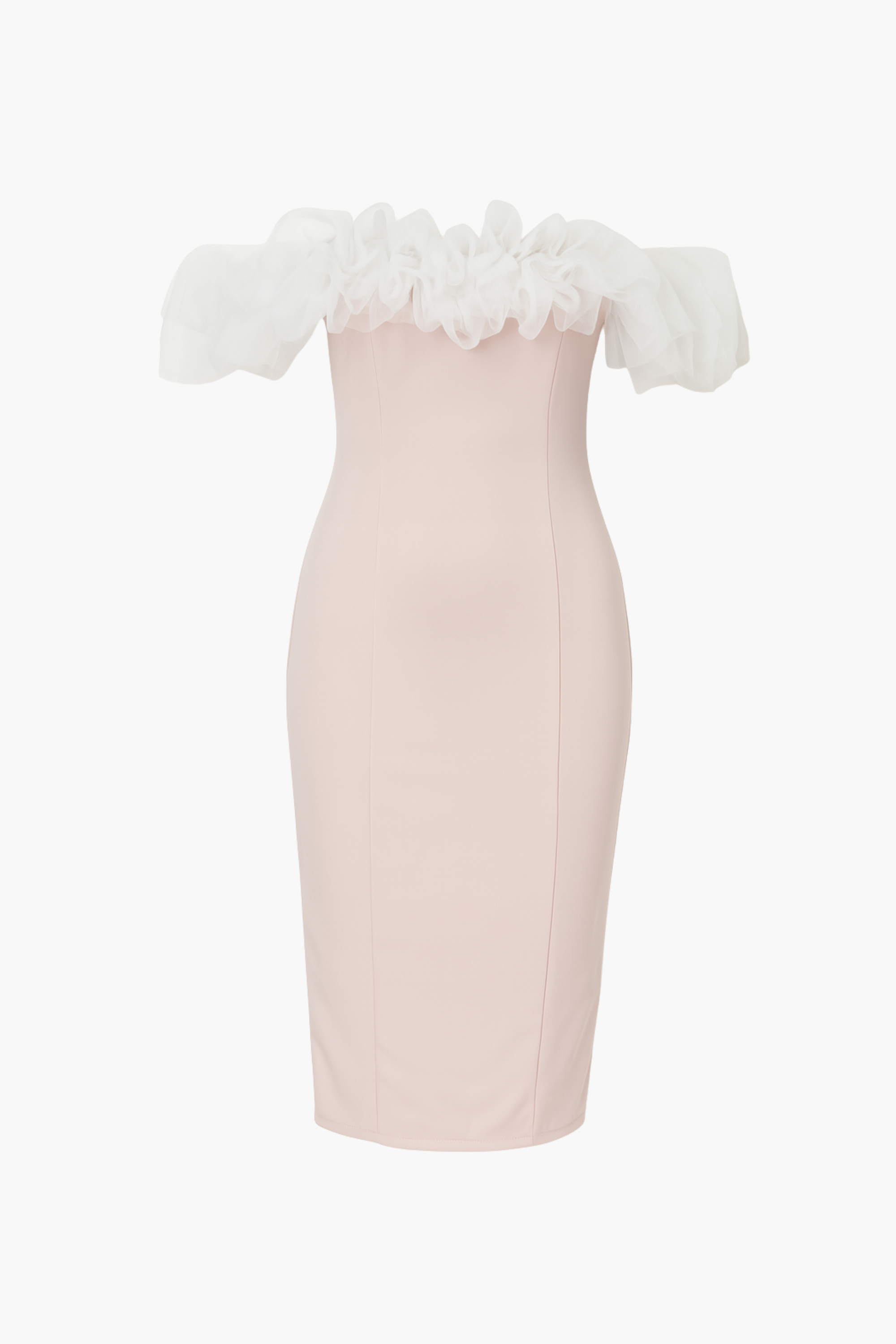 Lottie Tulle Trim Midi Dress