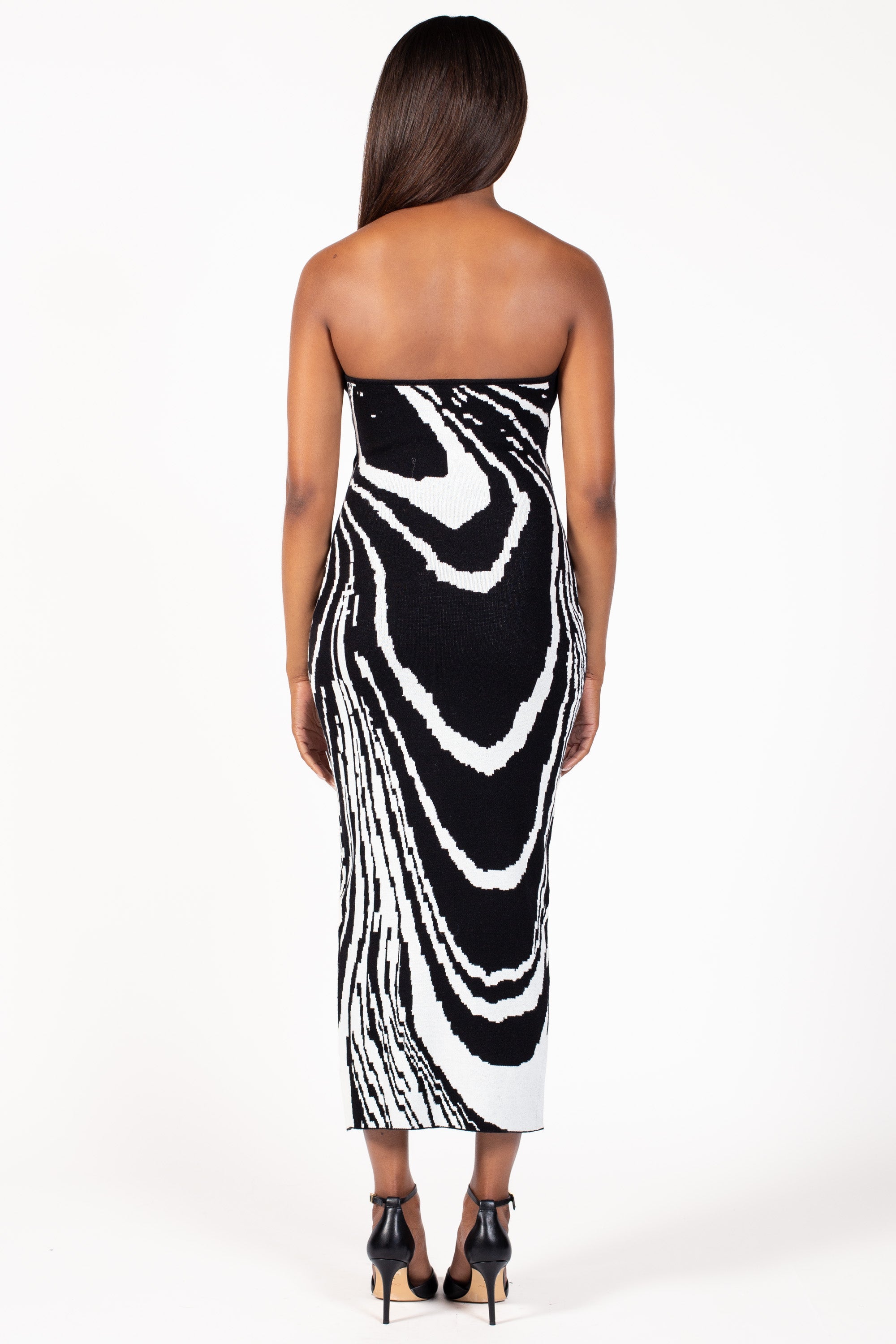 Andrea Abstract Print Midi Dress