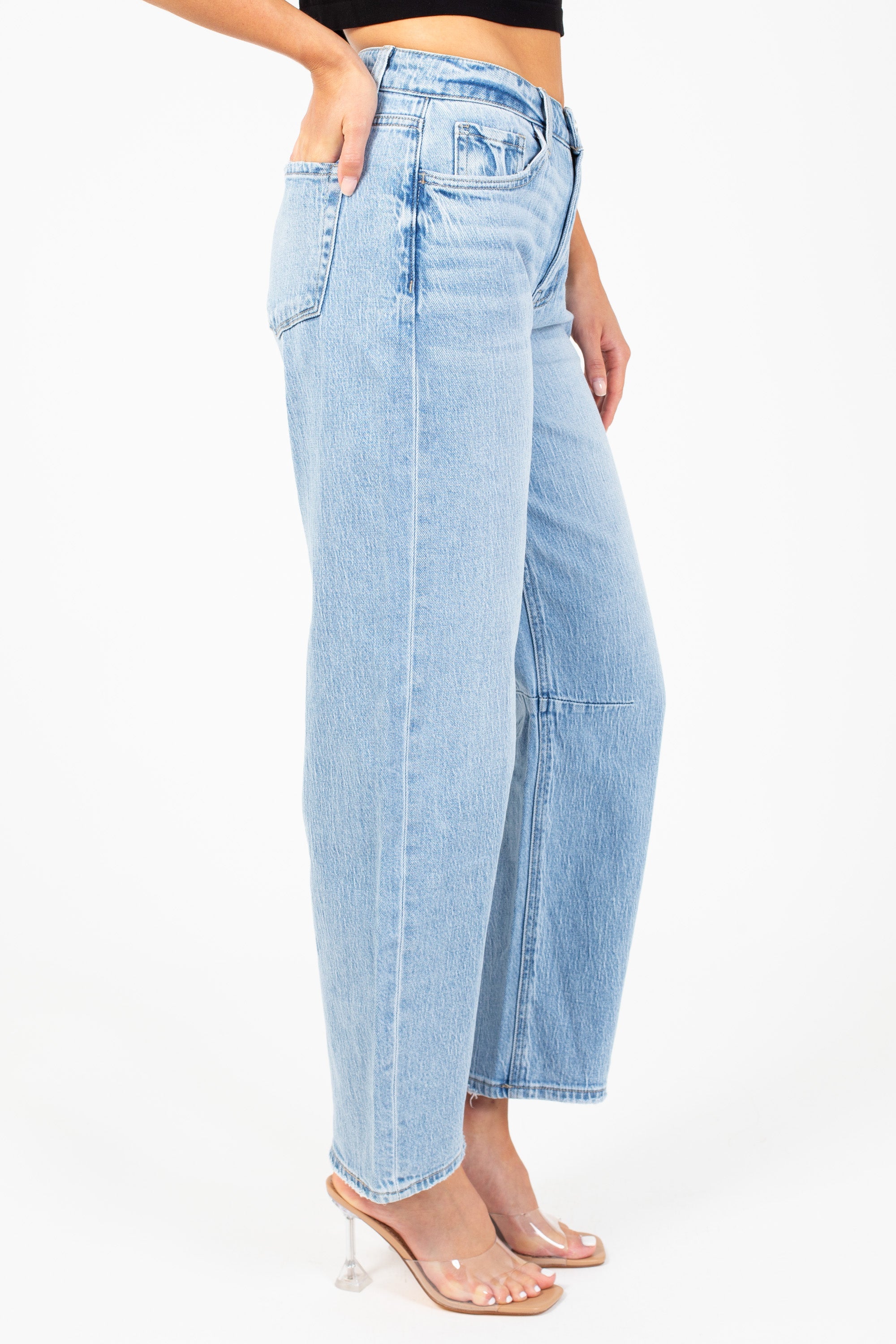 Flying Monkey® High Waisted Wide Barrel Jean