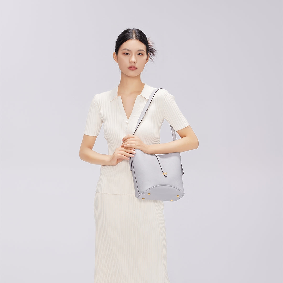 Handmade Leather Bucket Bag