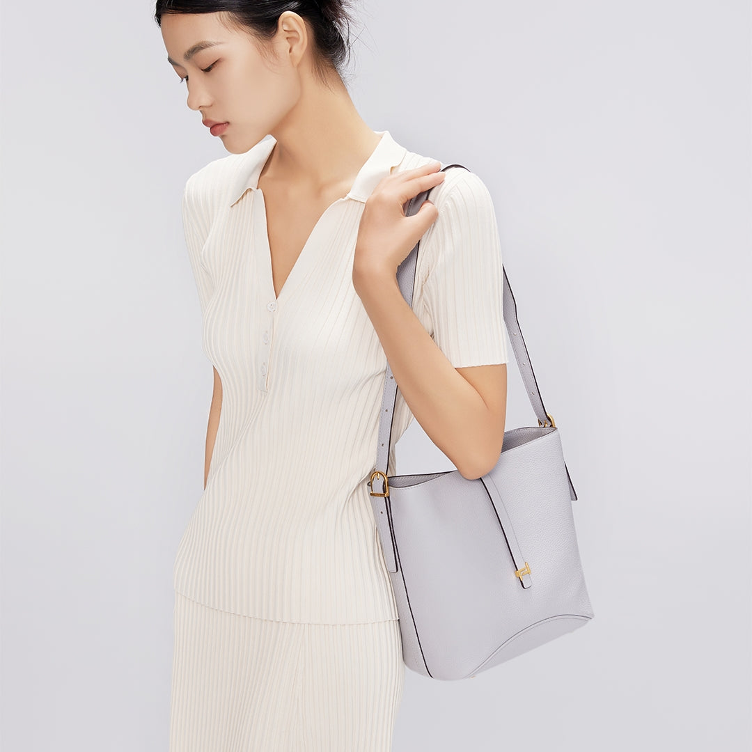 Handmade Leather Bucket Bag
