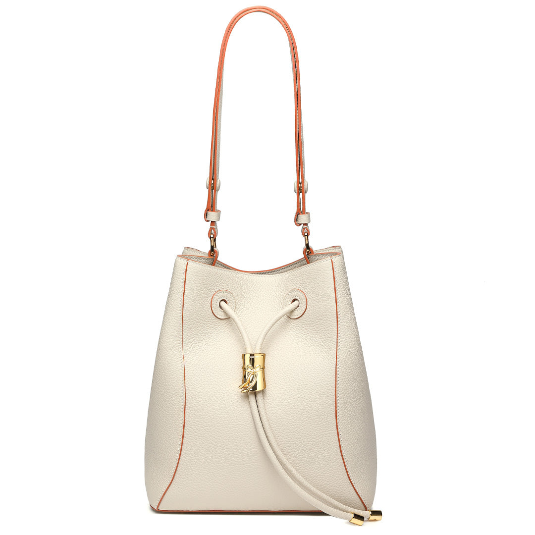 Handmade Leather Shoulder Bucket Bag