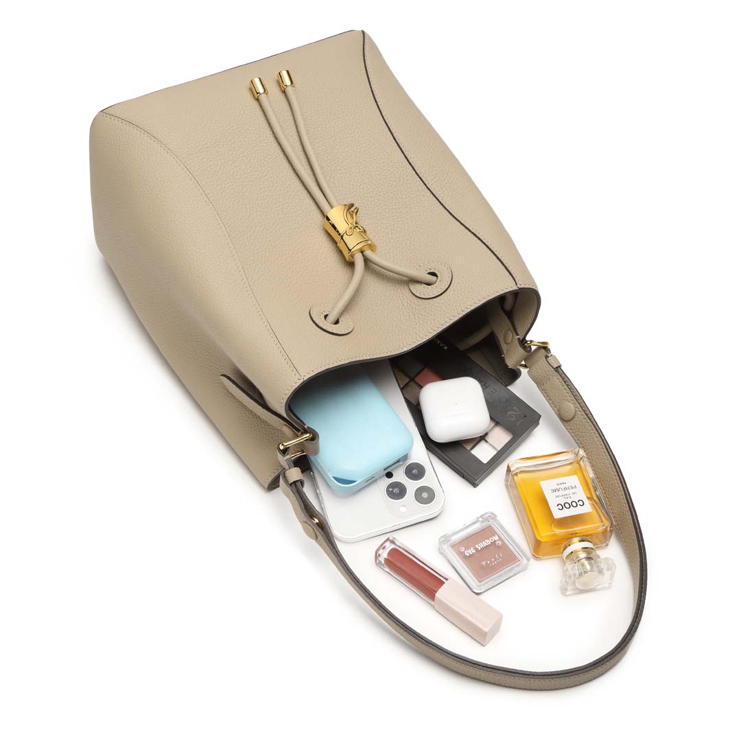 Handmade Leather Shoulder Bucket Bag