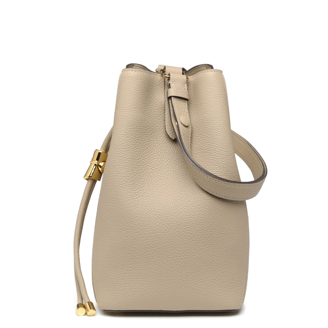Handmade Leather Shoulder Bucket Bag